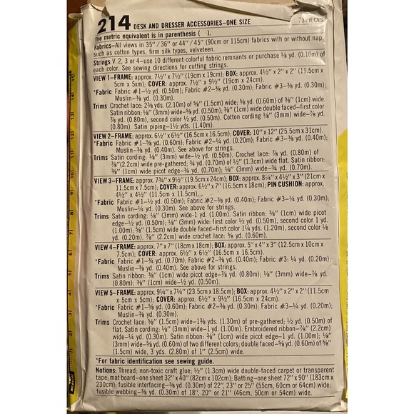 UNCUT Vtg Simplicity Marjorie Puckett pattern 5296 Desk & Dresser Accessories - Picture 2 of 5